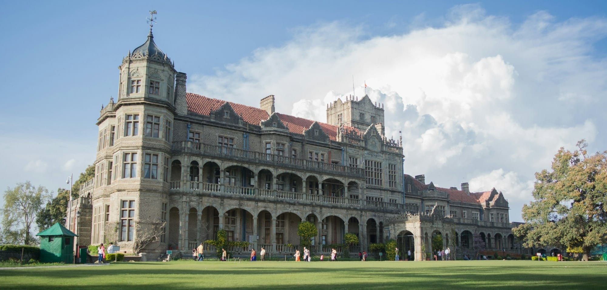 architectural photography of brown building